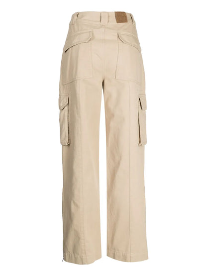 Wide-Leg Cotton Cargo Pants