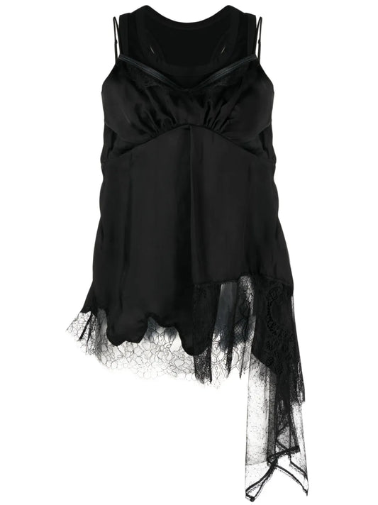 Lace-Trimmed Double-Layer Camisole