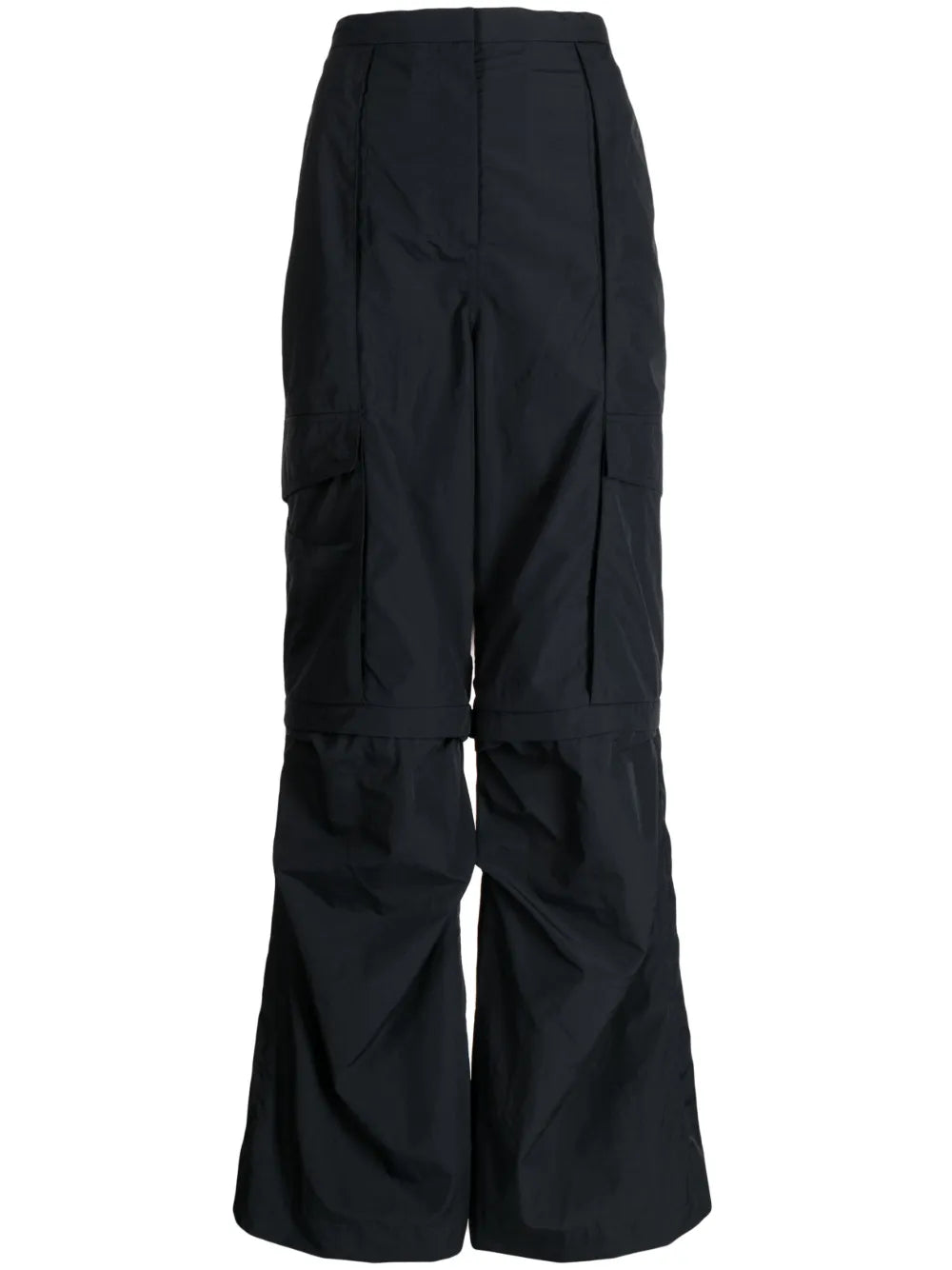 Detachable-Panel Wide-Leg Cargo Pants