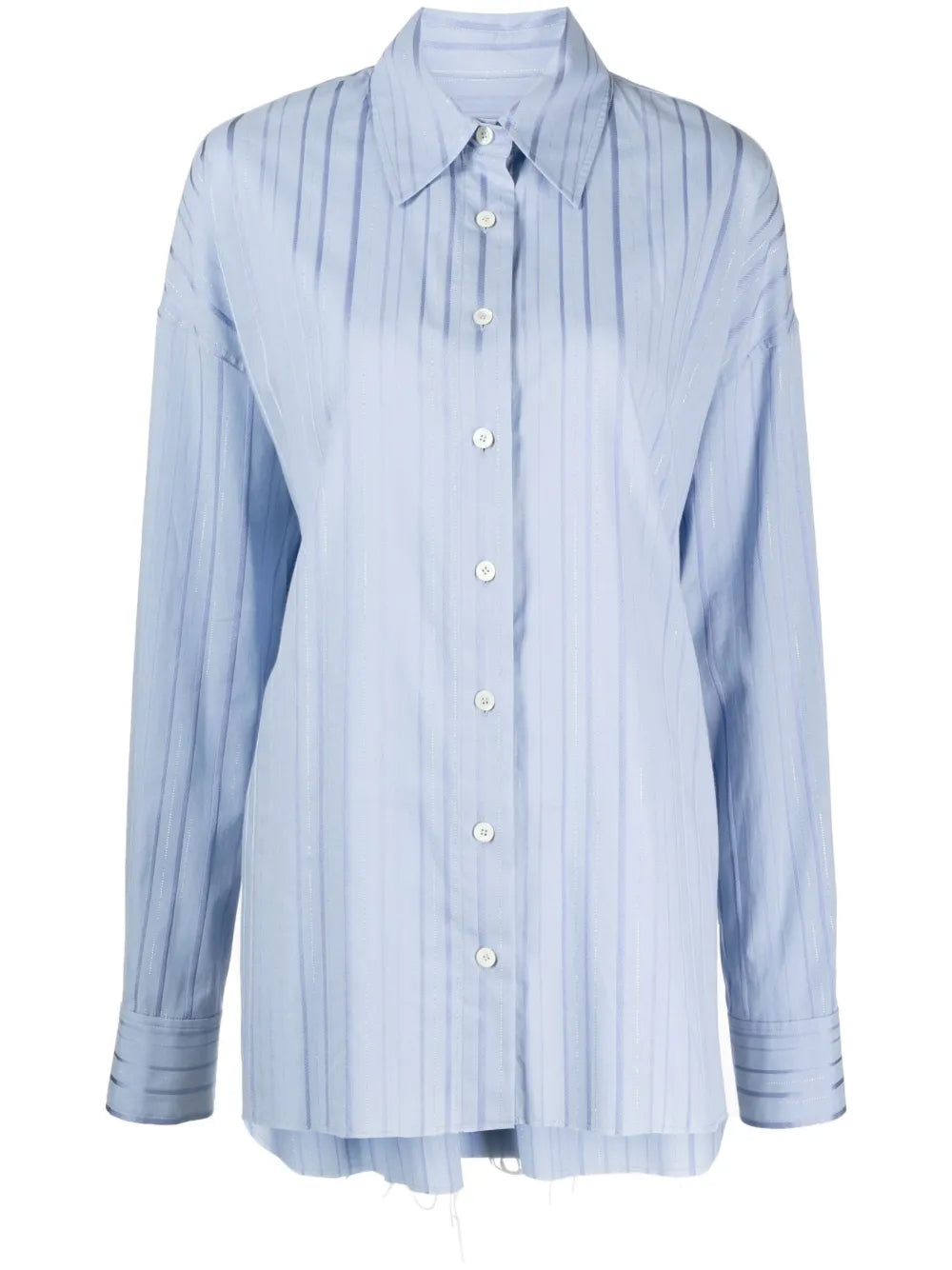 Metallic-Threading Striped Shirt