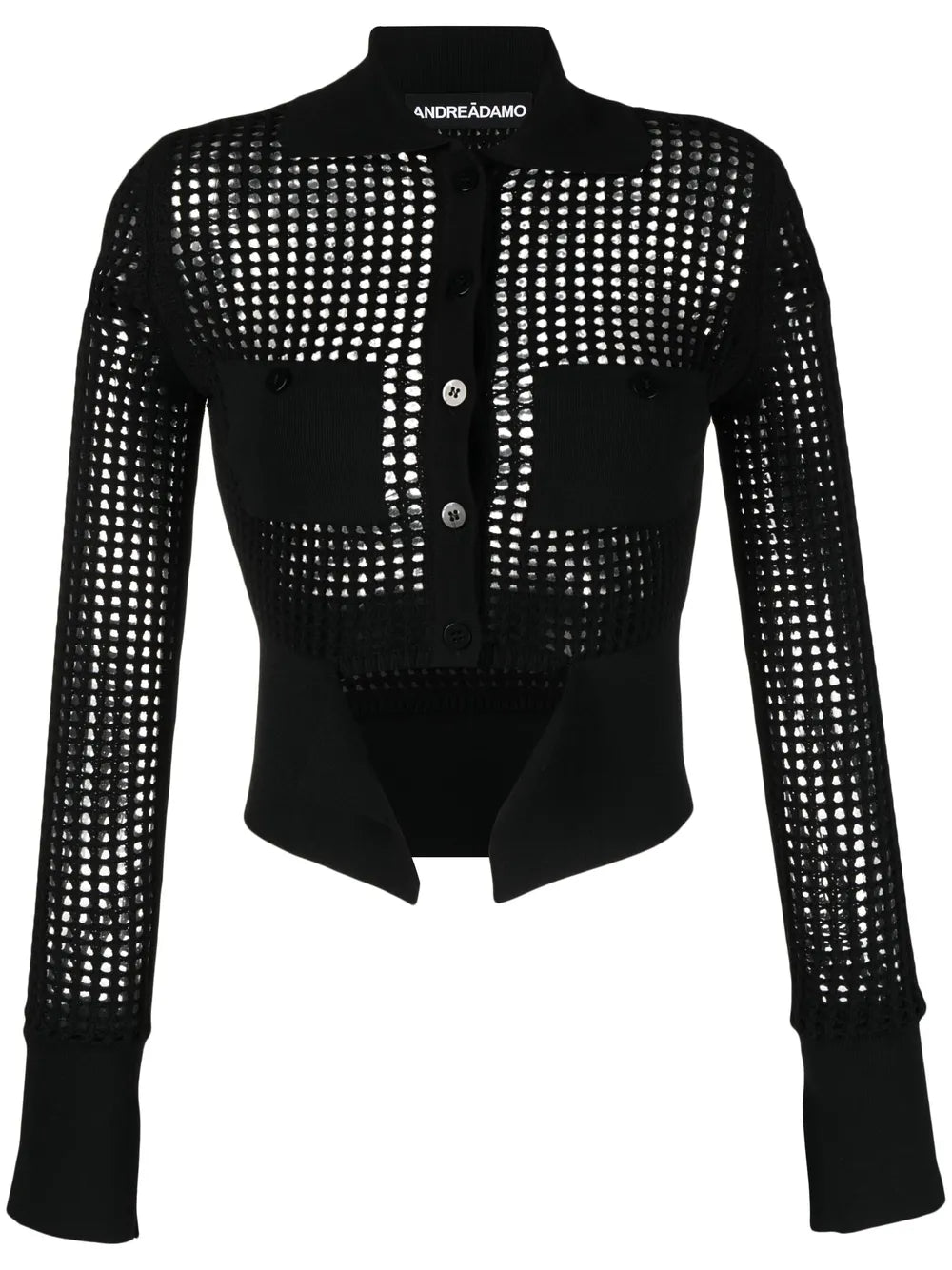 Open-Knit Panelled Cardigan
