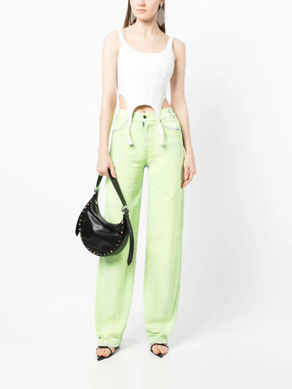 Wide-Leg Denim Jeans
