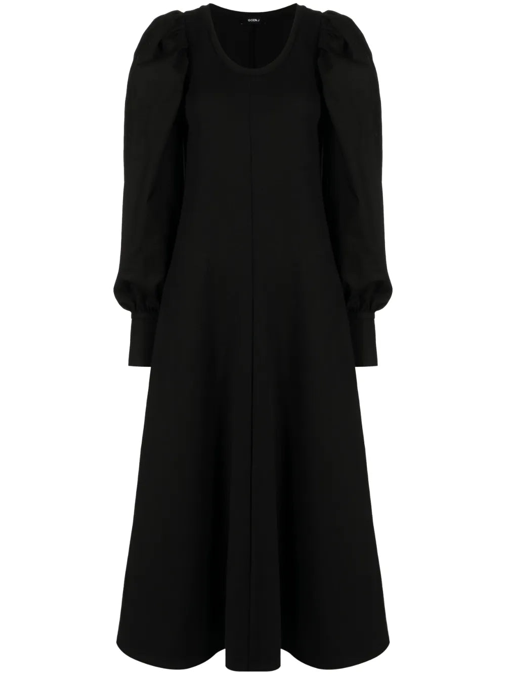 Flared Puff-Sleeve Dress