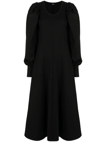 Flared Puff-Sleeve Dress