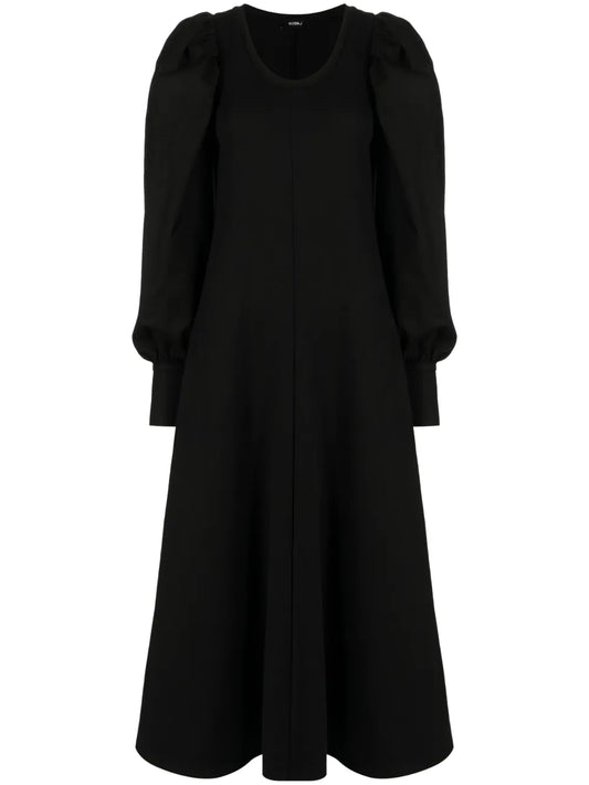 Flared Puff-Sleeve Dress