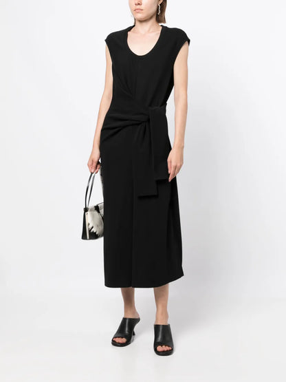 Twist-Detail Midi Dress