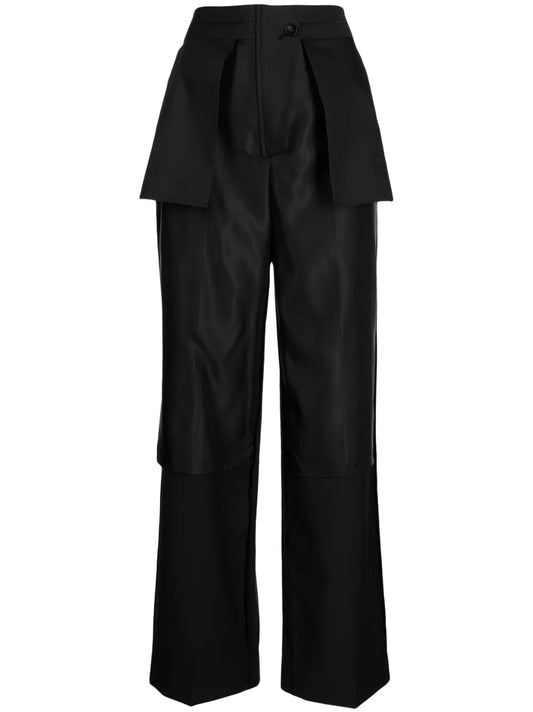 Inside-Out Straight-Leg Trousers