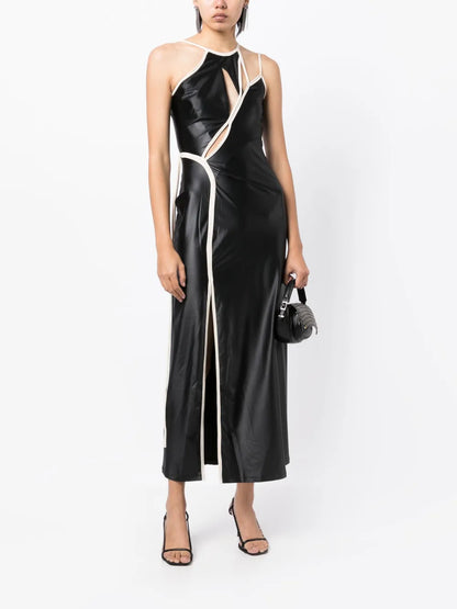 Asymmetric Halterneck Dress