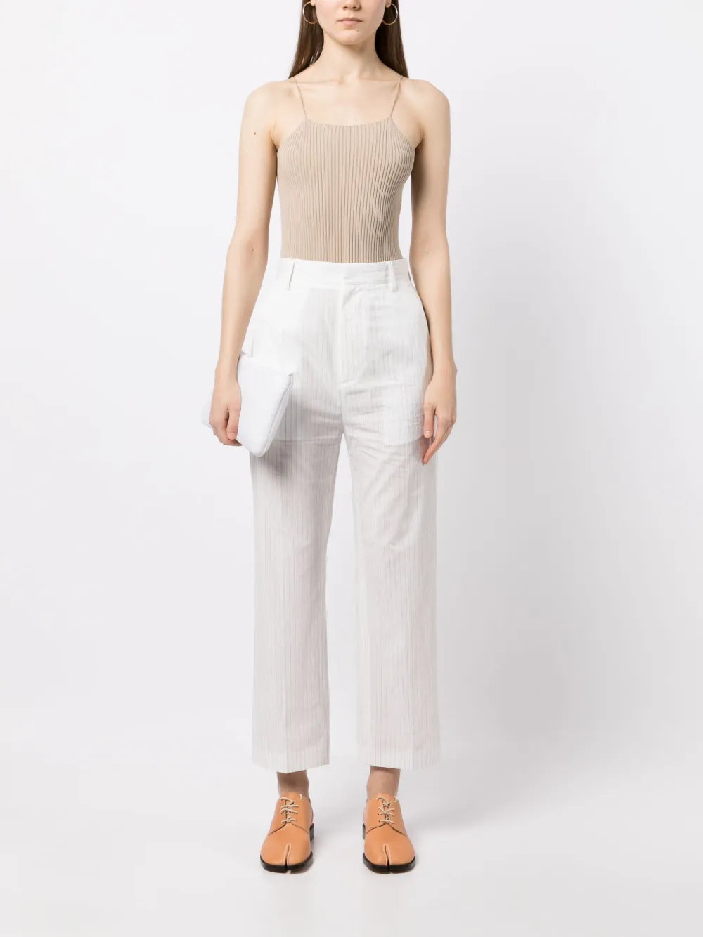Pinstripe Cropped Trousers