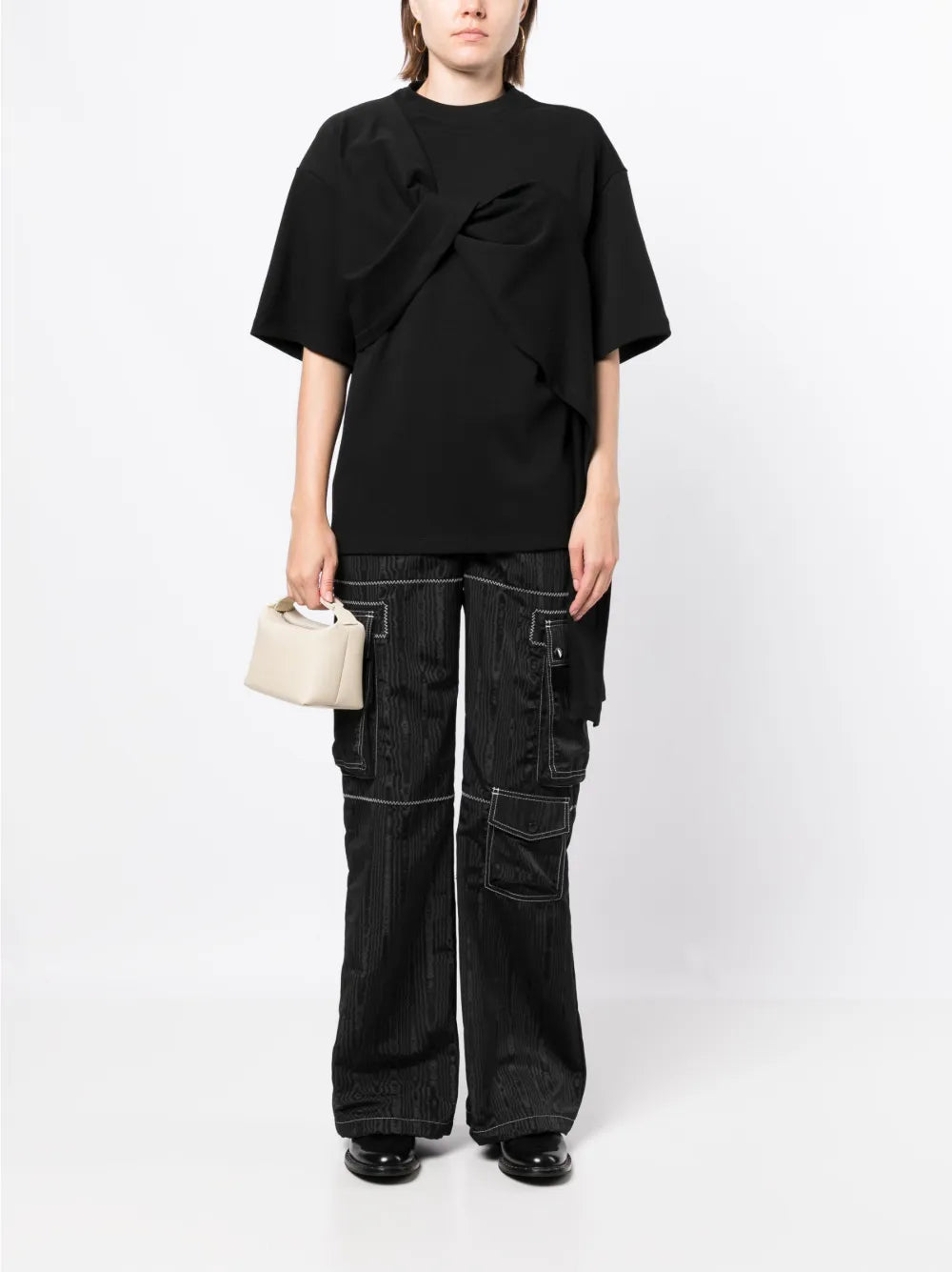 Twist-Detail Cotton T-Shirt