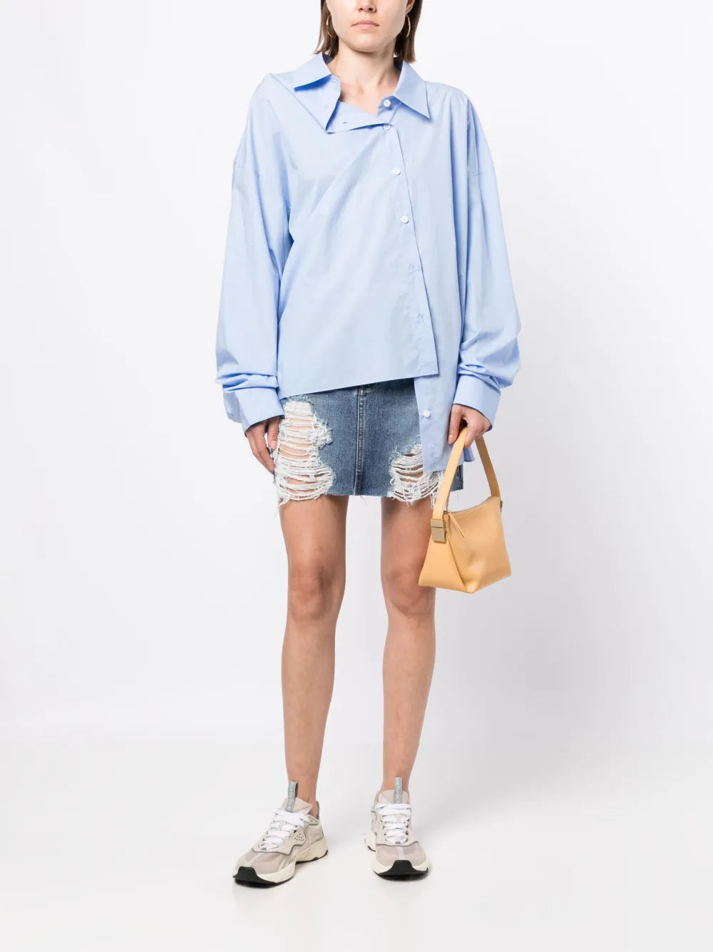 Twisted-Back Cotton Shirt