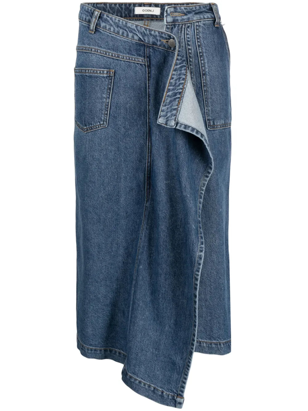 Asymmetric Denim Skirt