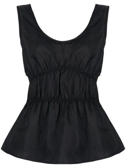 Ruched Sleeveless Top