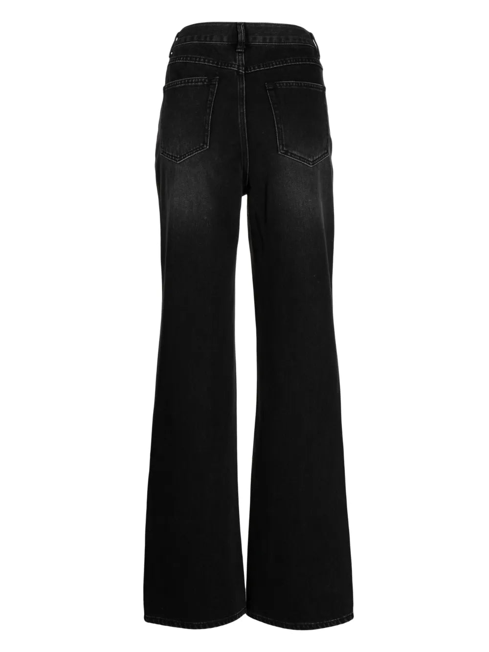 Ripped High-Rise Straight-Leg Jeans