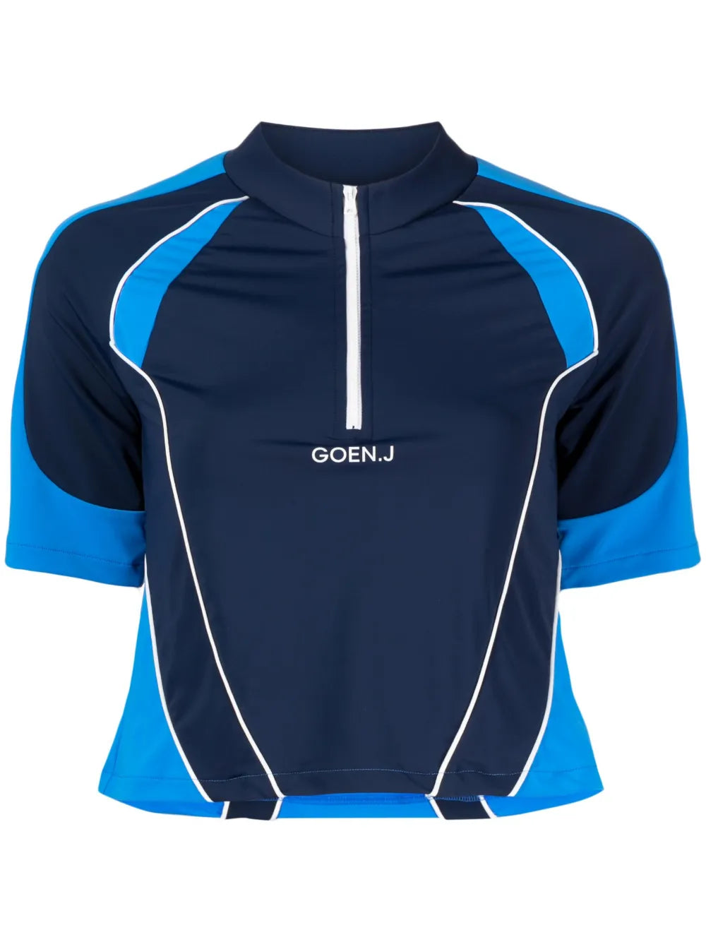 Colour-Block Logo-Embroidered Top