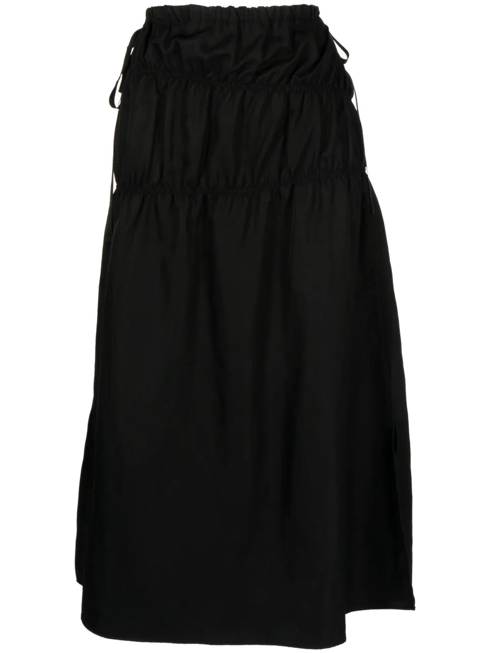 Midi Ruched Straight Skirt