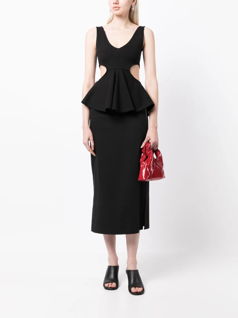 Cut-Out Ruffled Top
