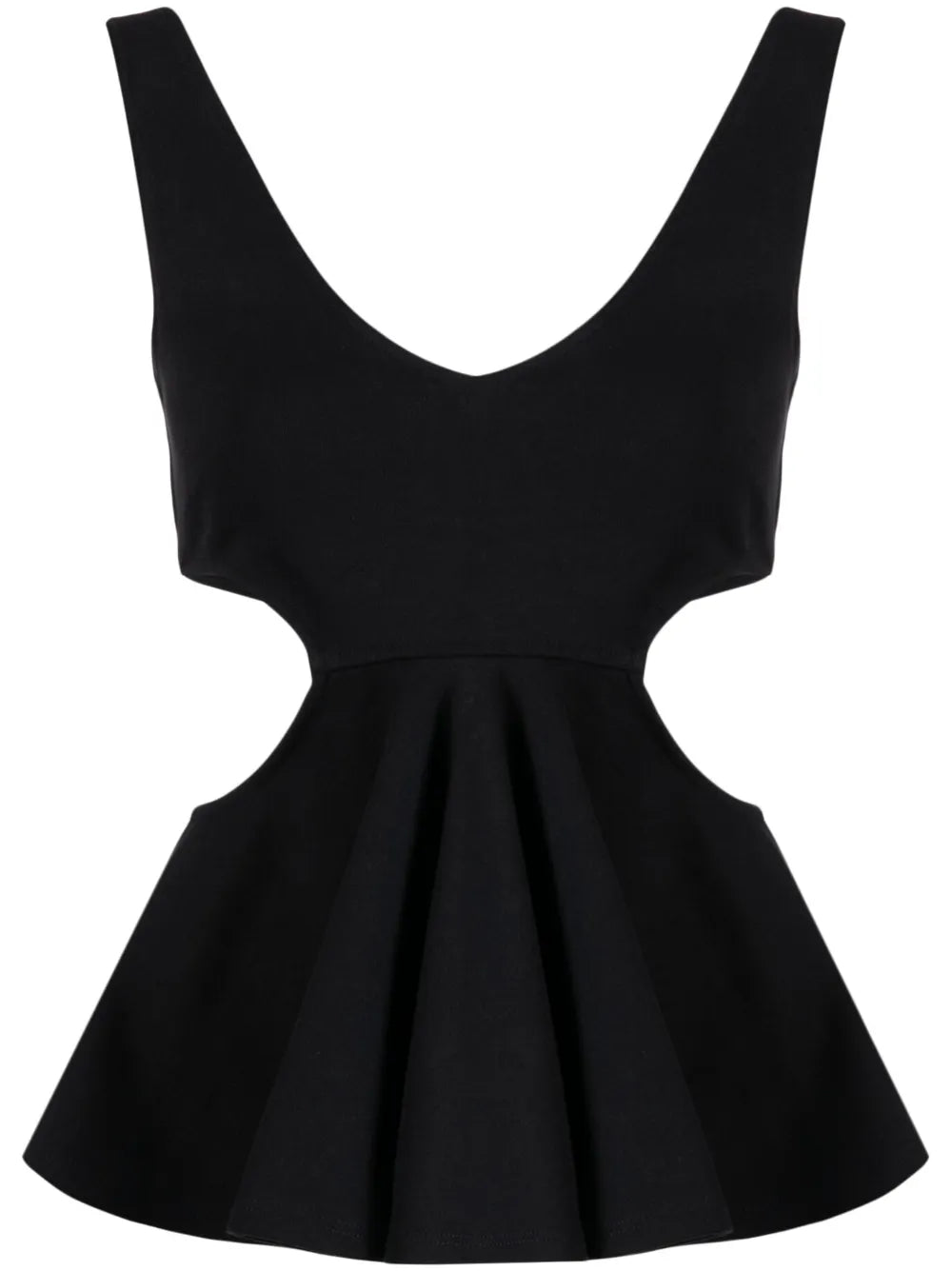 Cut-Out Ruffled Top
