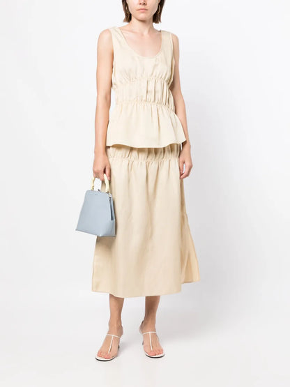 Ruched Sleeveless Top