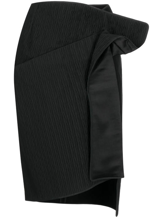 Twist-Detail Asymmetric Skirt