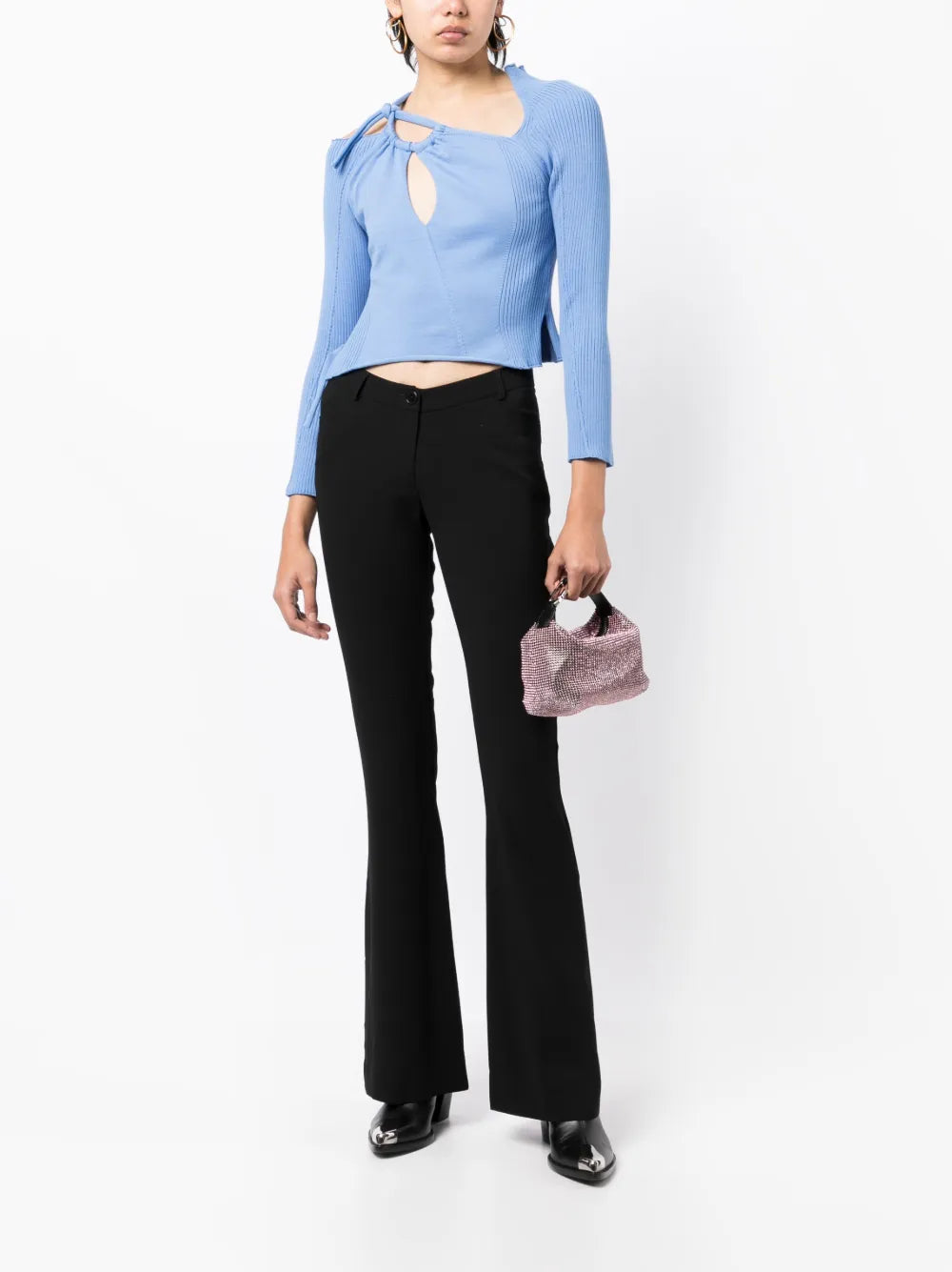 Cut-Out-Detailing Knitted Top