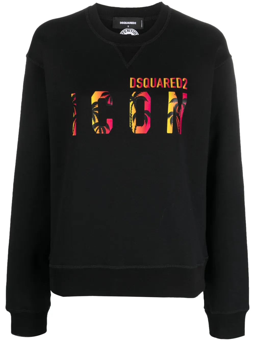 Icon' Print Cotton Sweatshirt