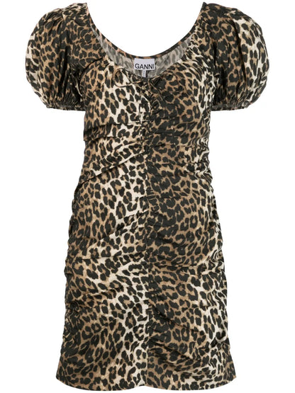 Leopard-Print Organic Cotton Dress