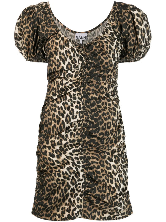 Leopard-Print Organic Cotton Dress