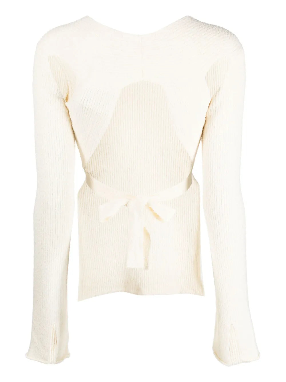 Open-Back Ribbed Knit Jumper