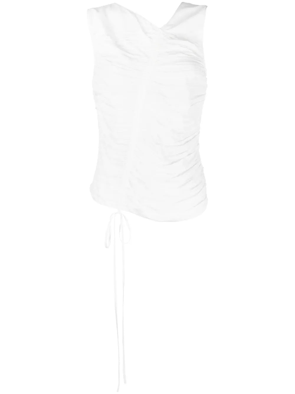Ruched-Detail Sleeveless Blouse