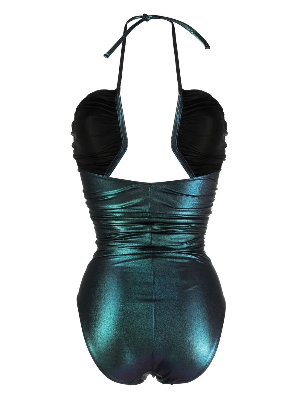 Iridescent-Effect Cut-Out Swimsuit