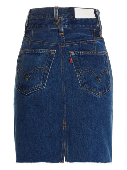 High-Waisted Denim Skirt