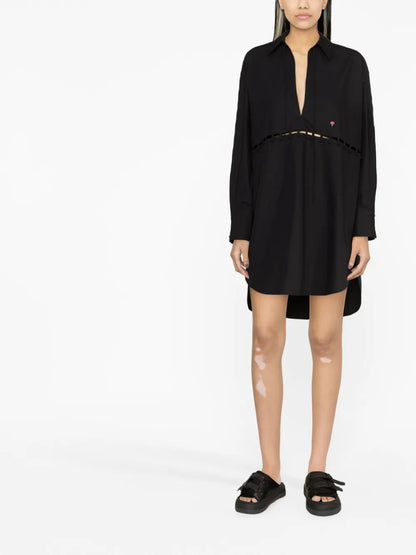 Cut-Out Shirt Dress