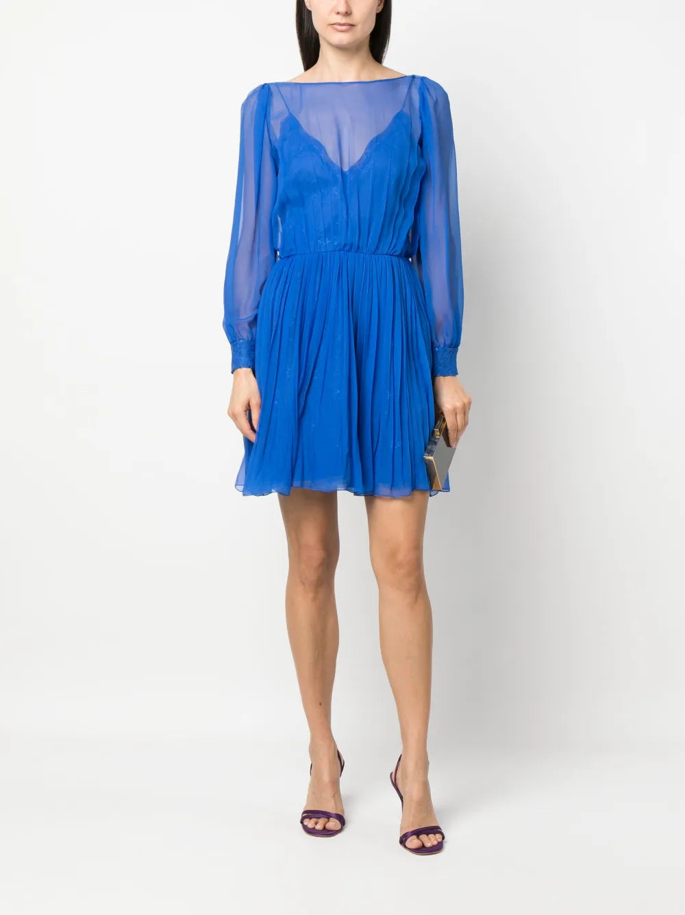 Layered Silk Mini Dress