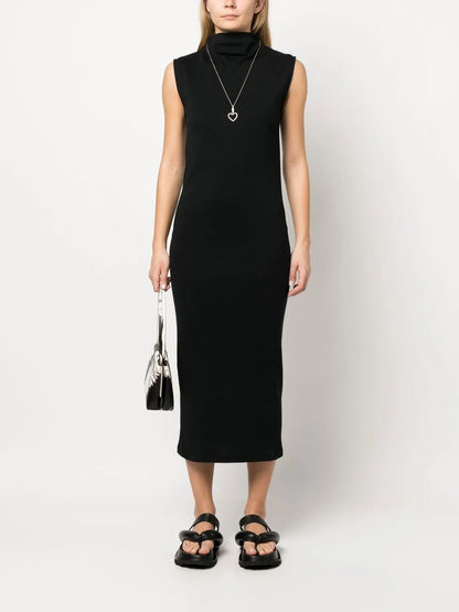 Fitted Sleeveless Midi Dress