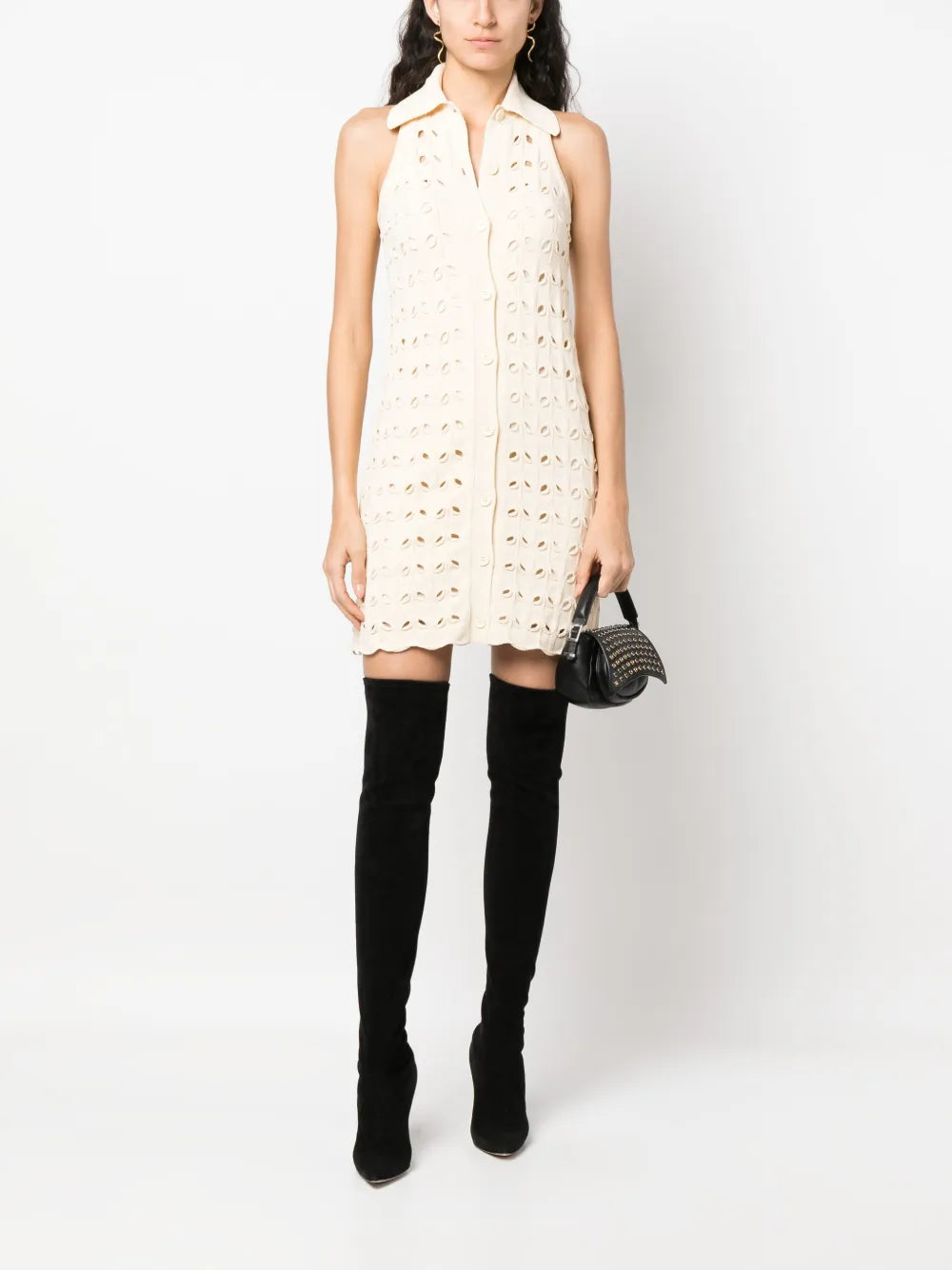 Rivolo Crochet Short Dress