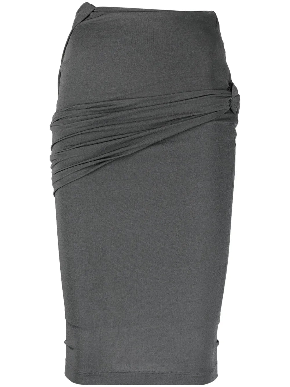 Gathered-Detail Fitted Skirt