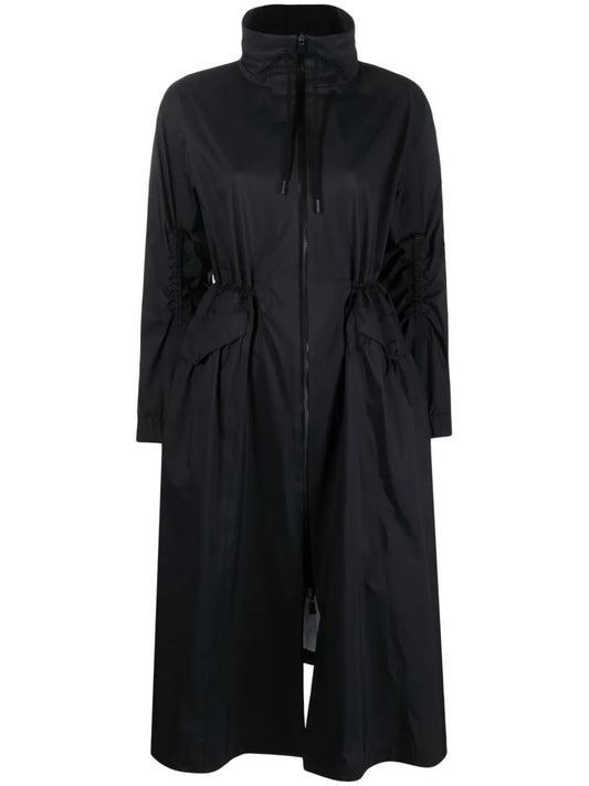 Drawstring-Waist Trench Coat