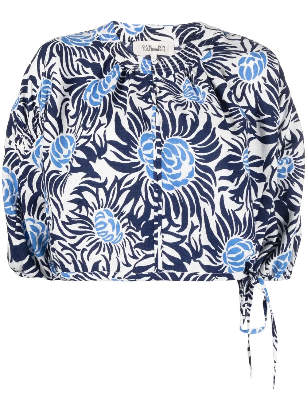 Floral-Print Cropped Top
