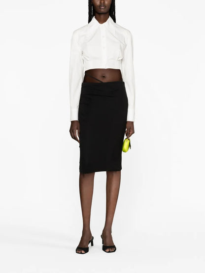 Dayton Ruched Pencil Skirt