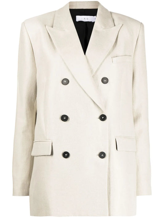 Double-Breasted Cotton Blazer