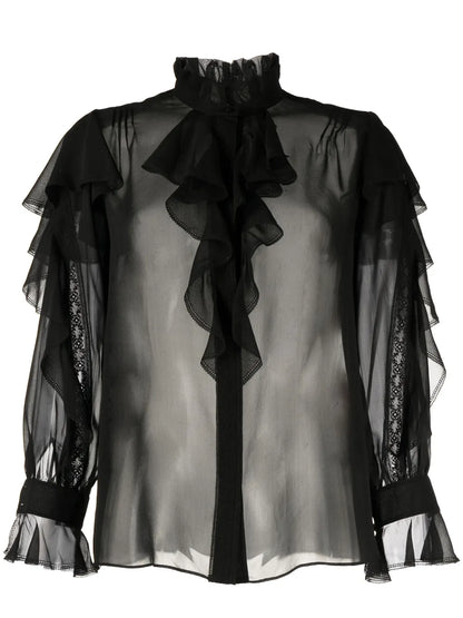 See-Through Silk Shirt