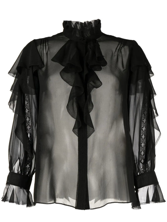 See-Through Silk Shirt