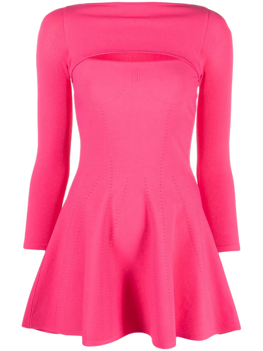 Cut-Out Flared Mini Dress
