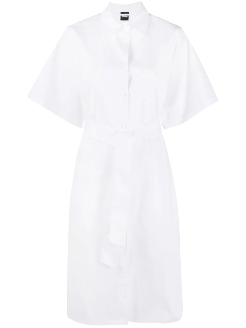 Short-Sleeve Cotton Shirt Dress