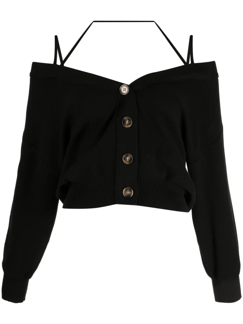 Cut-Out Detail Knitted Cardigan