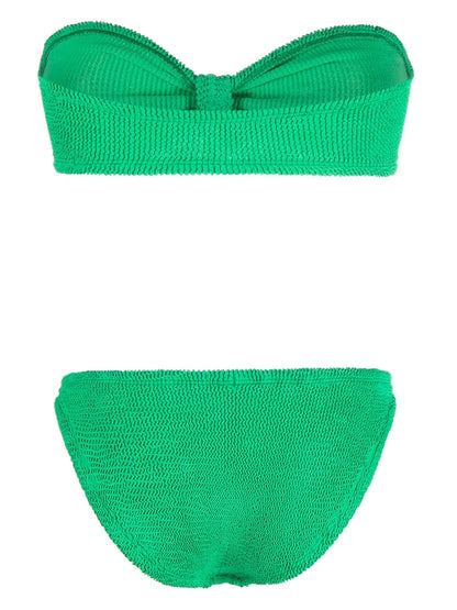 Jean Textured Bandeau Bikini