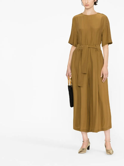 Belted Cropped Jumpsuit