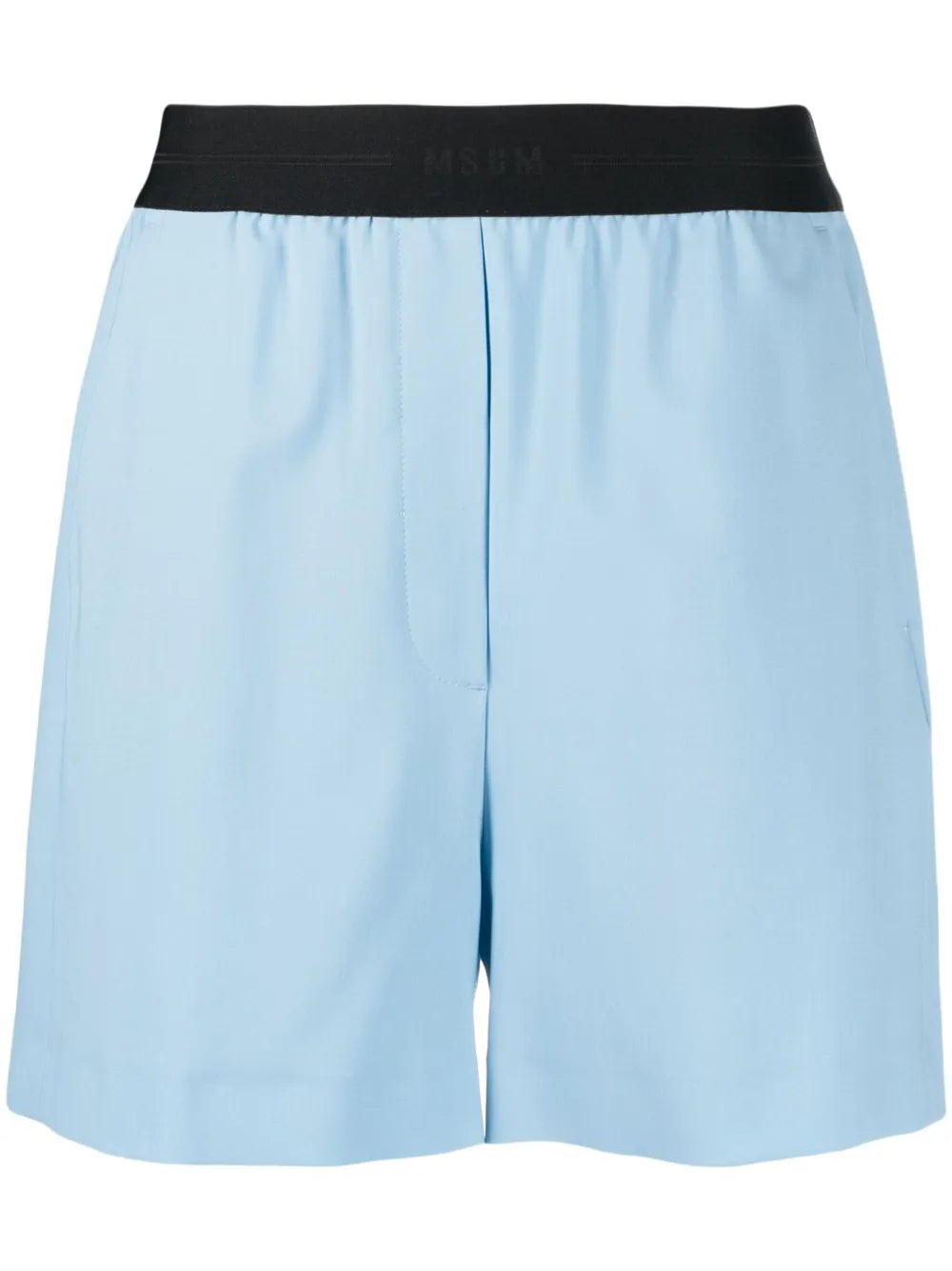 Stretch-Wool Logo-Waistband Shorts