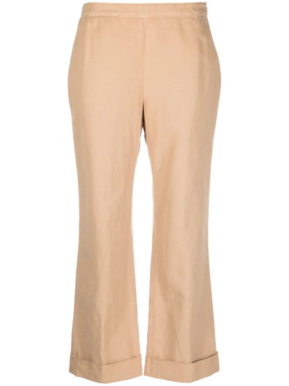 Cropped Flared Trousers